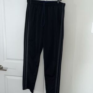 Adidas 3 Stripe Mens Track Jogging Soccer Warm Up Sweatpants Cuffed Zipper Pants